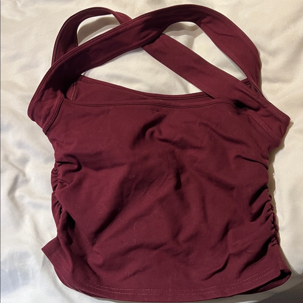 437 sculpt halter tank- cherry red size medium - Picture 6 of 6